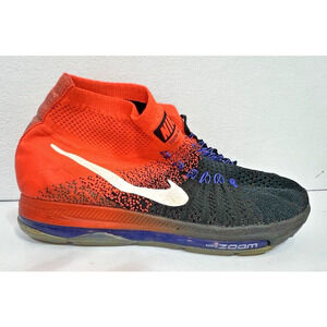 Nike Zoom All Out Flyknit Men's 8 Black orange 844134-008 Running‎ Trainers